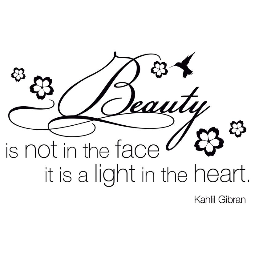 Adesivo murale - Beauty is not in the face...