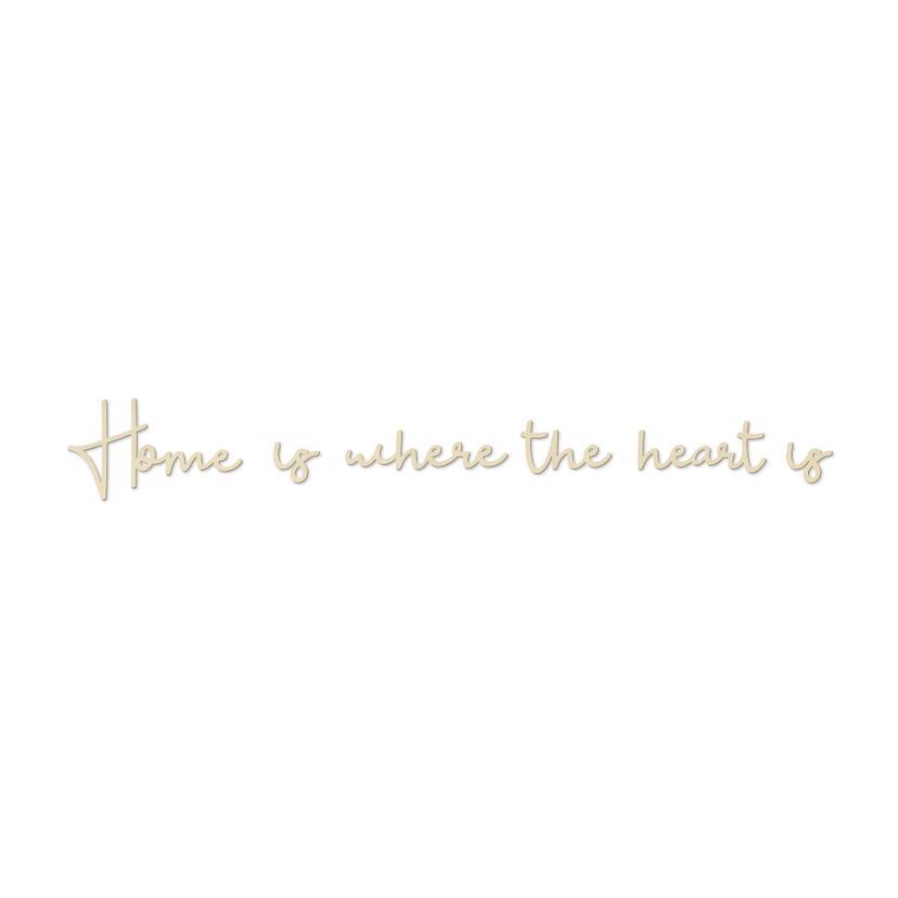 Holzbuchstaben Pappel - Home is where the heart is (6-teilig)