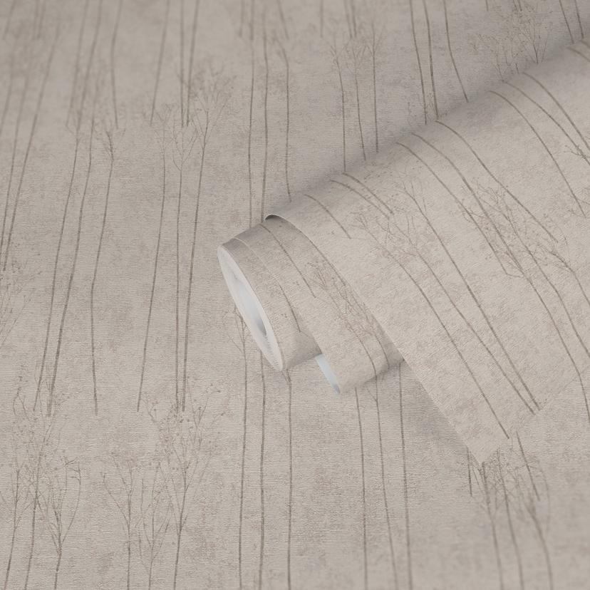 Papel pintado floral A.S. Création #Papel pintado no tejido Hygge gris, beige