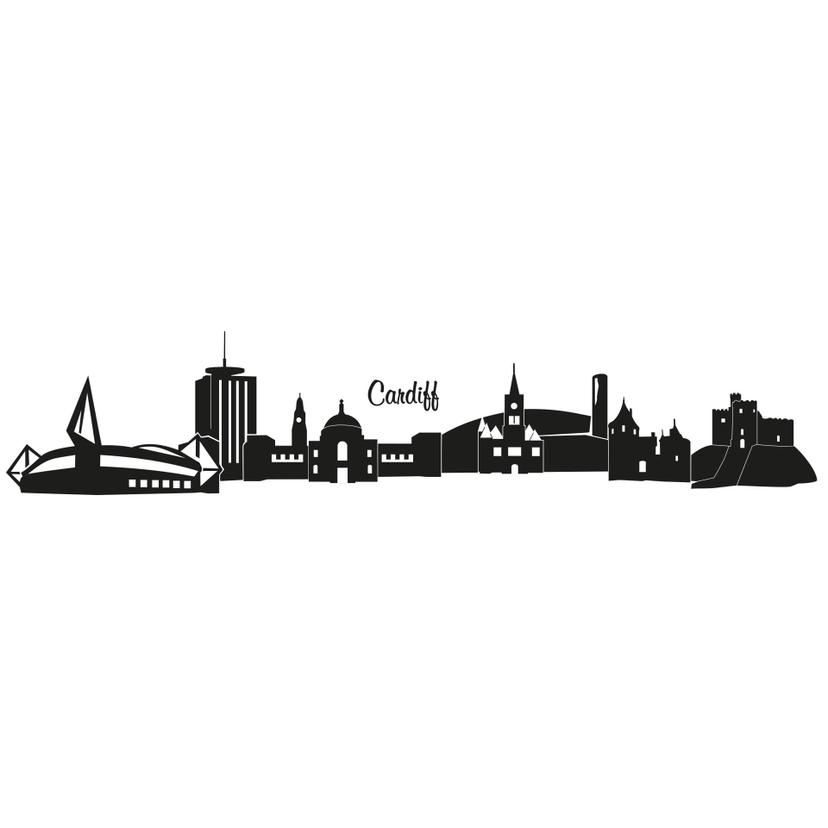 Adesivo murale - Profilo di Cardiff