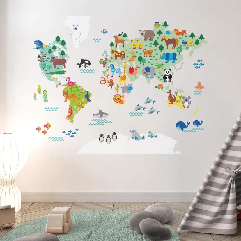 Wallsticker - byGraziela Verdenskort
