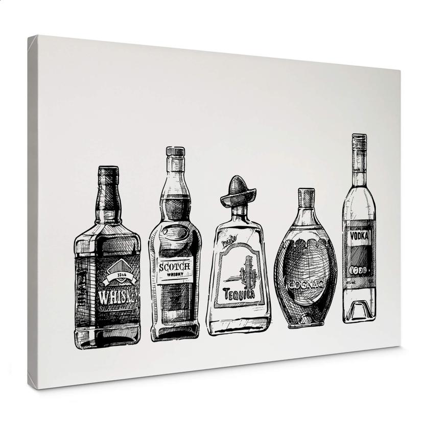 Lienzo 5 botellas de diversión