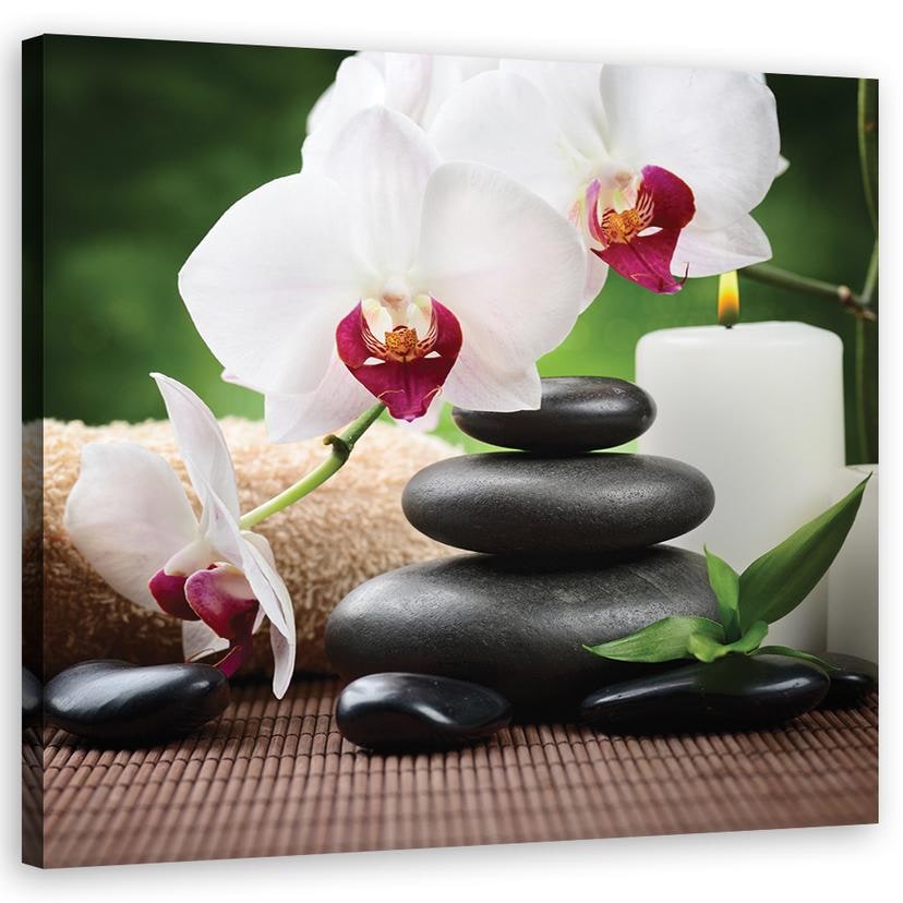 Canvasbillede, orkidéblomster Zen