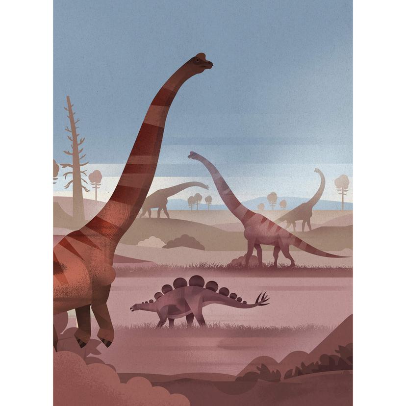 Fotomurale Braun - Nella terra dei dinosauri