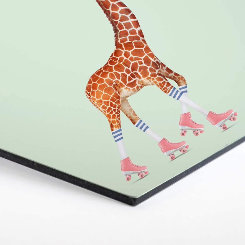 Esagoni Alu-dibond Loose – Rollerskating Giraffa