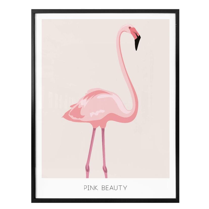 Poster Pink Beauty - Flamant rose