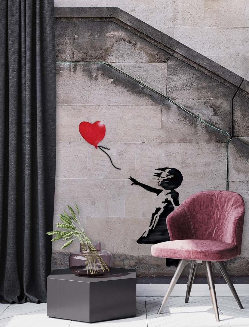Fototapete, Banksy Mädchen mit Luftballon