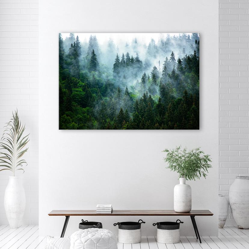 Stampe su tela, Foresta nella nebbia