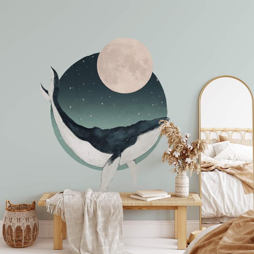 Sticker mural Graves - Baleine à bosse