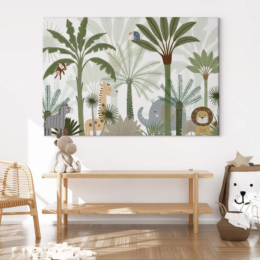 Canvas Oliver Robins - Sweet Jungle Animals