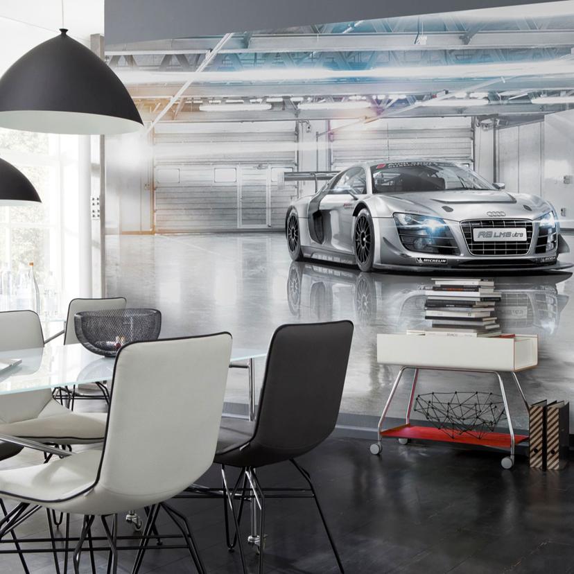 Fotobehang Papierbehang Audi R8 Le Mans