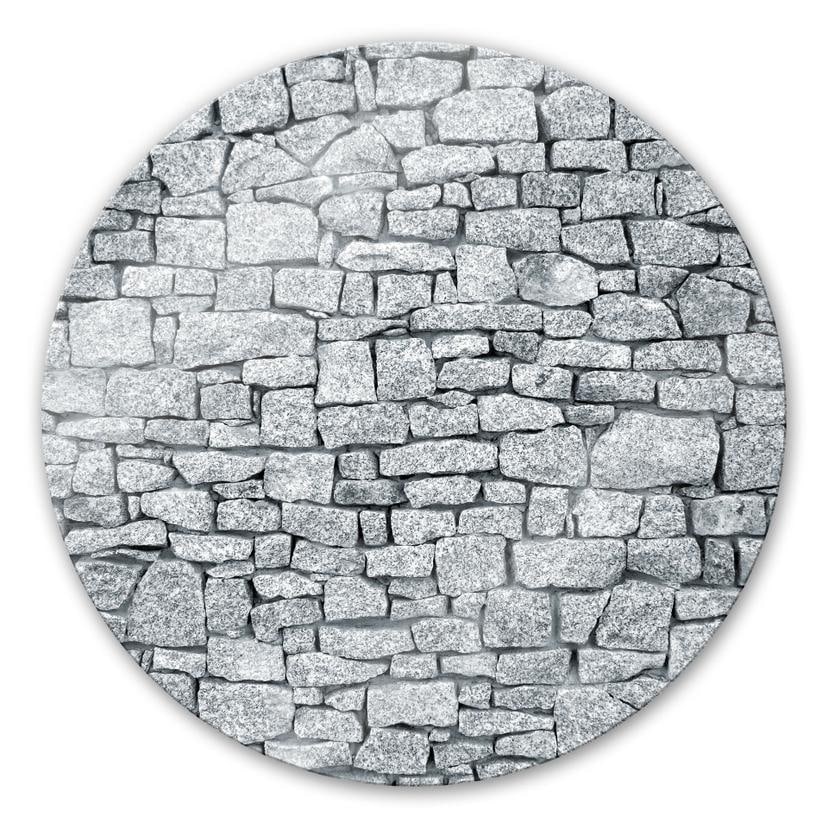Stampa su vetro Muro di granito - tondo