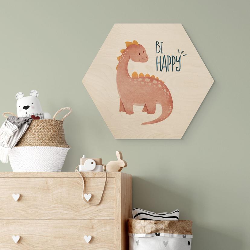 Esagono in legno Dino Be Happy - Brachiosauro - Tunaboylu