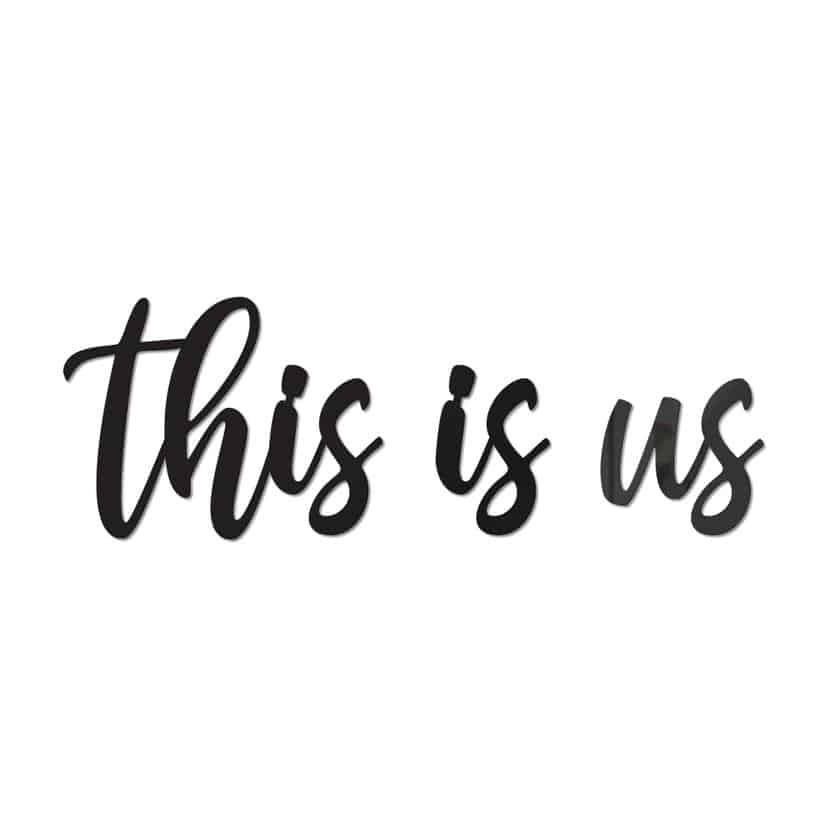Lettres décoratives en verre acrylique This is us
