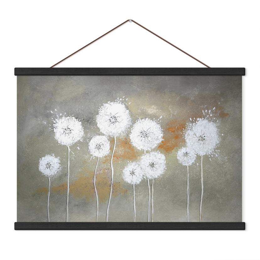 Textielposter White Dandelions - Melz