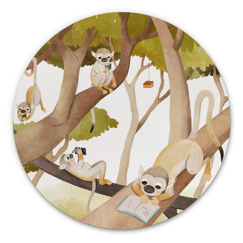 Wandcirkel Loske - Monkey Party