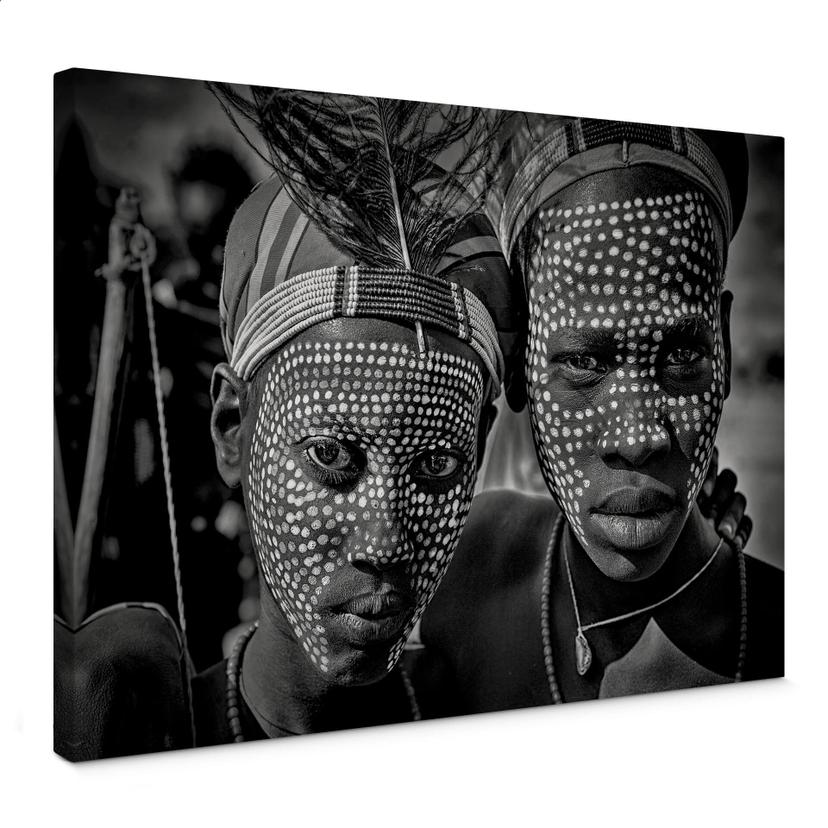 Canvasbillede - Kuesta - Portrait of Abore tribe