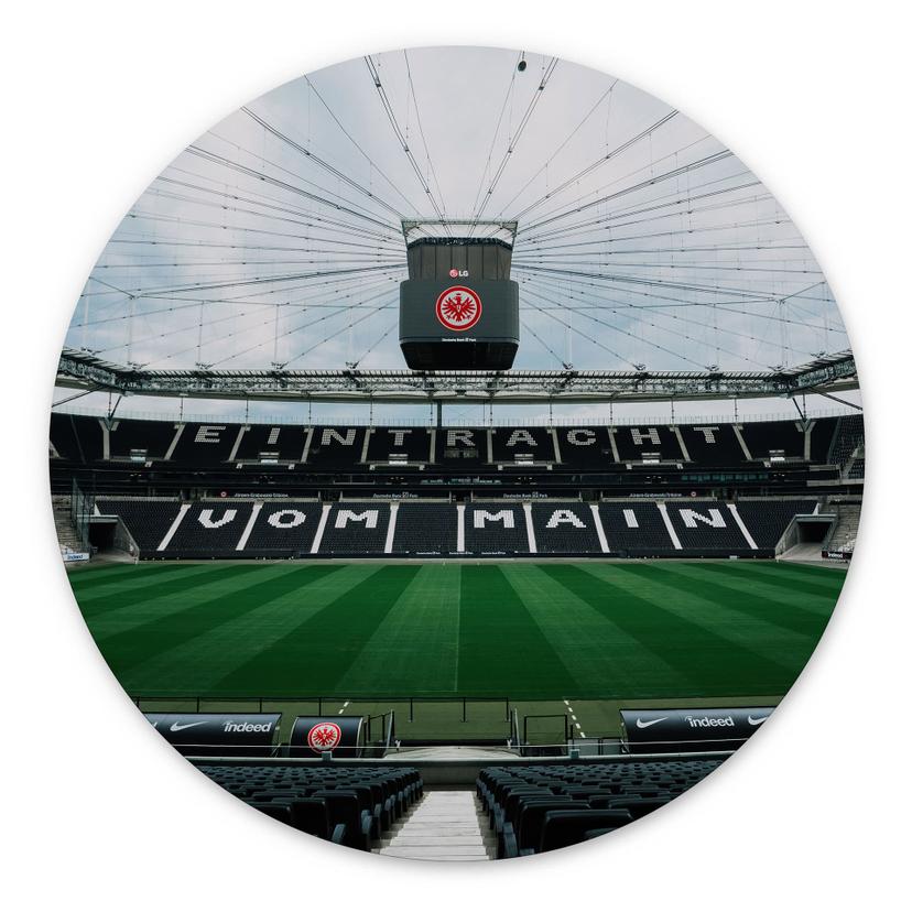 Vægcirkel Eintracht Frankfurt - Stadion Tribunen – print på aluminium (Alu-Dibond)