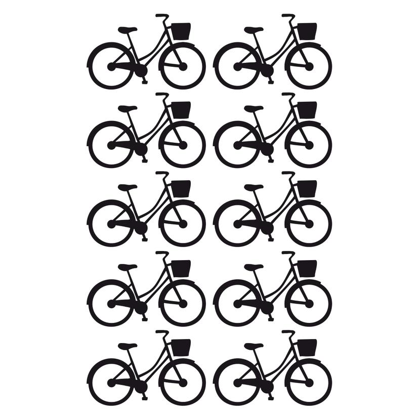 Adesivi murali - Set Biciclette