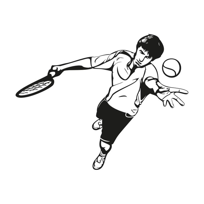 Sticker mural - Joueur de tennis
