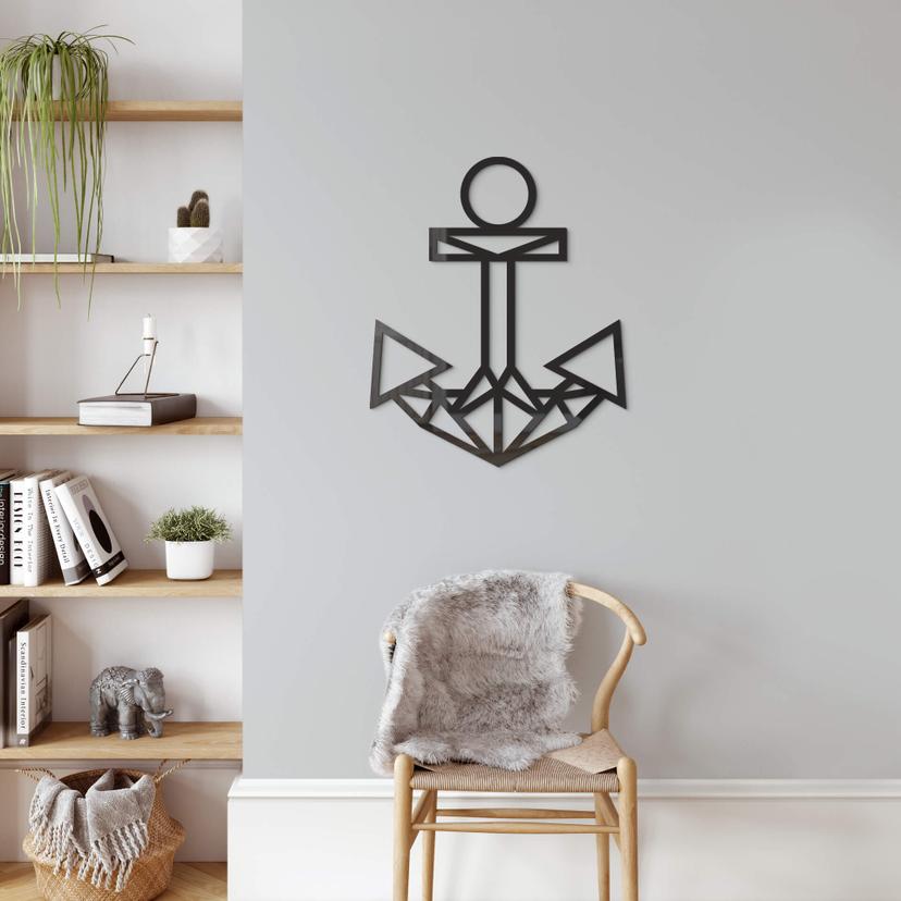 Ancla de origami con decoración acrílica