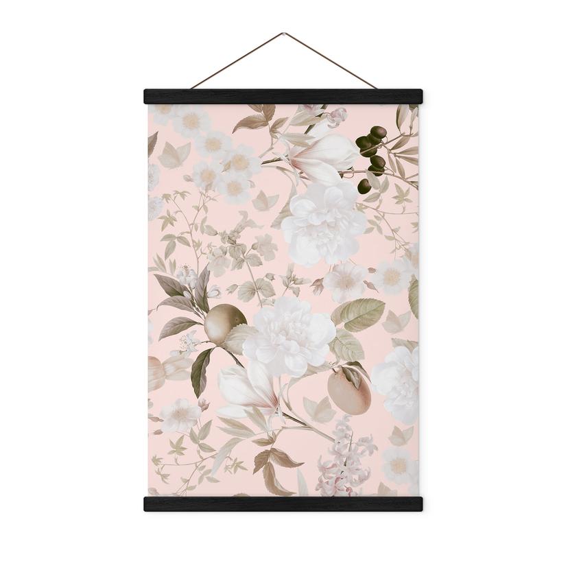 Tekstil plakat Boho-illustration med blomster og frugter - UN Designs