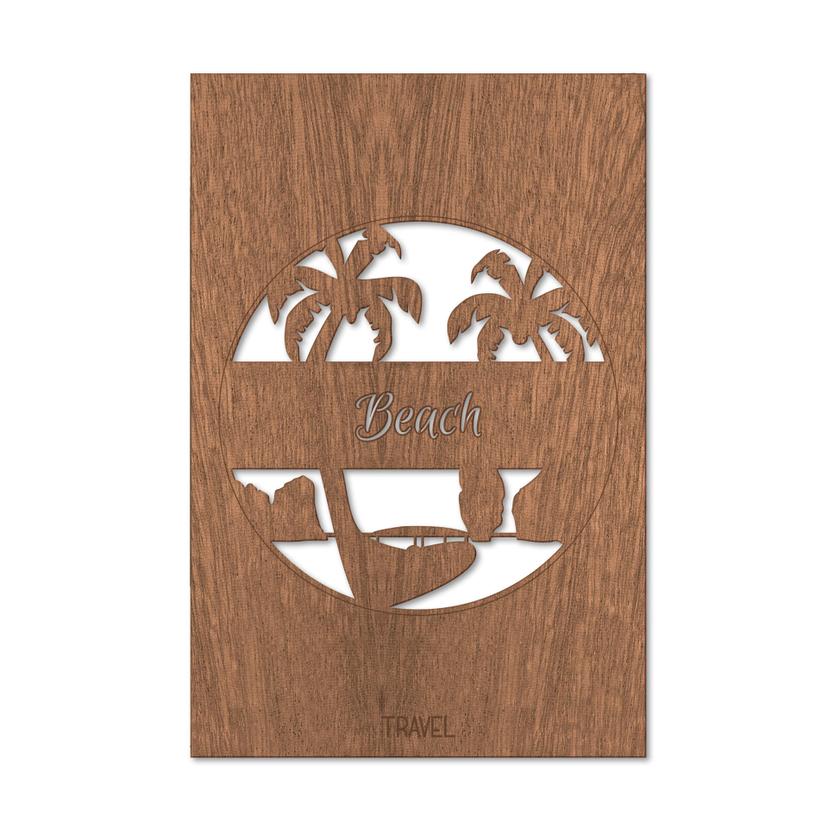 Decoro in legno - Travel Beach mogano