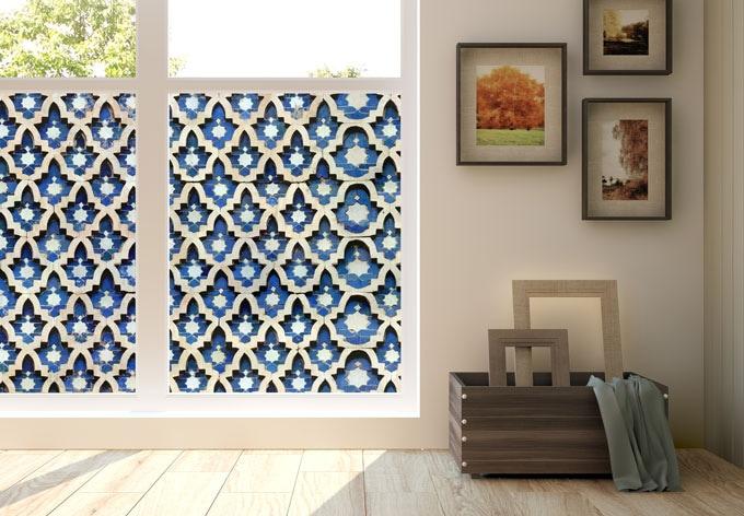 Insynsskyddande film Moroccan Wall - kvadrat