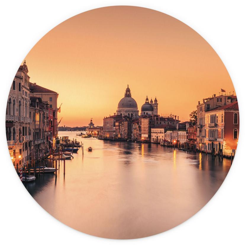 Fototapet Solnedgång i Venedig - Zhang - Rund - non-woven tapet/självhäftande non-woven tapet