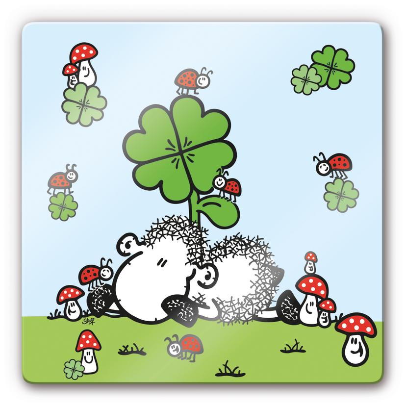 Glasbild sheepworld Glücksschaf