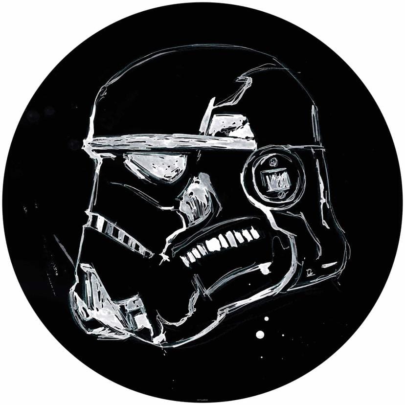 Selbstklebende Vlies Fototapete - Star Wars Ink Stormtrooper - 125 x 125 cm