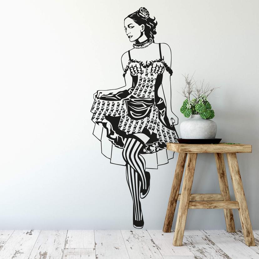 Wallsticker Cancan Danser