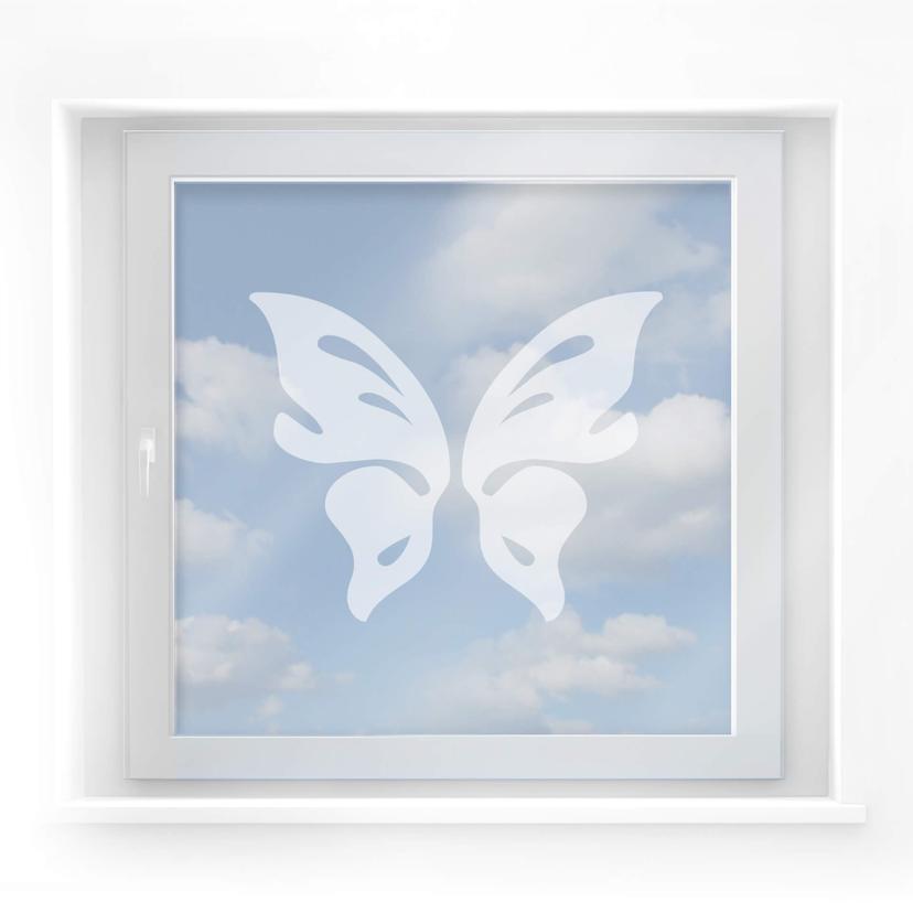 Floris mariposa decoración de la ventana