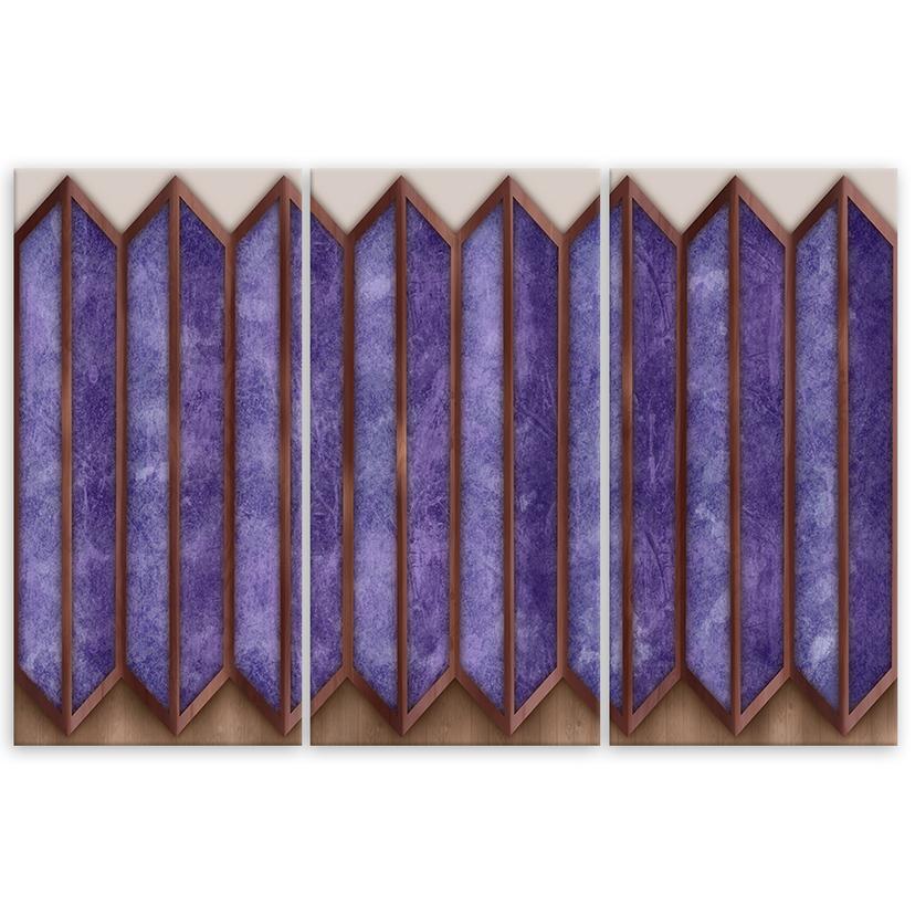 Stampa su tela in 3 pezzi, finestra 3D colorata