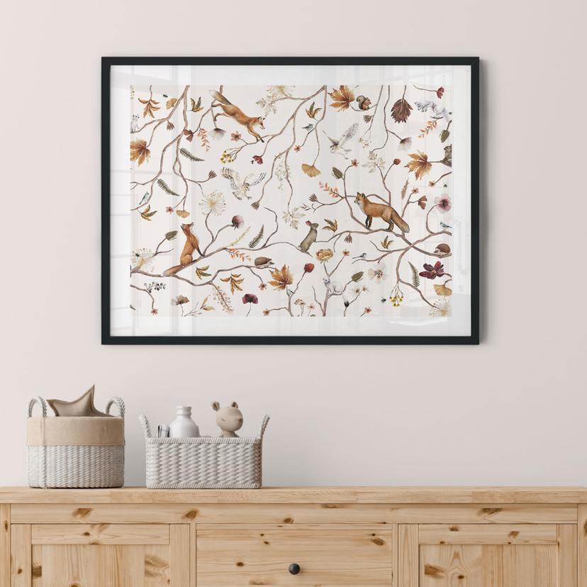 Poster Animali della foresta in autunno - Kikki Belle