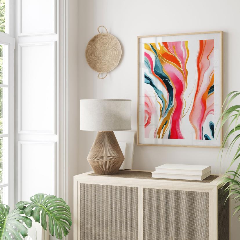 Poster Astratto di marmorizzazione colorata - Gokhale