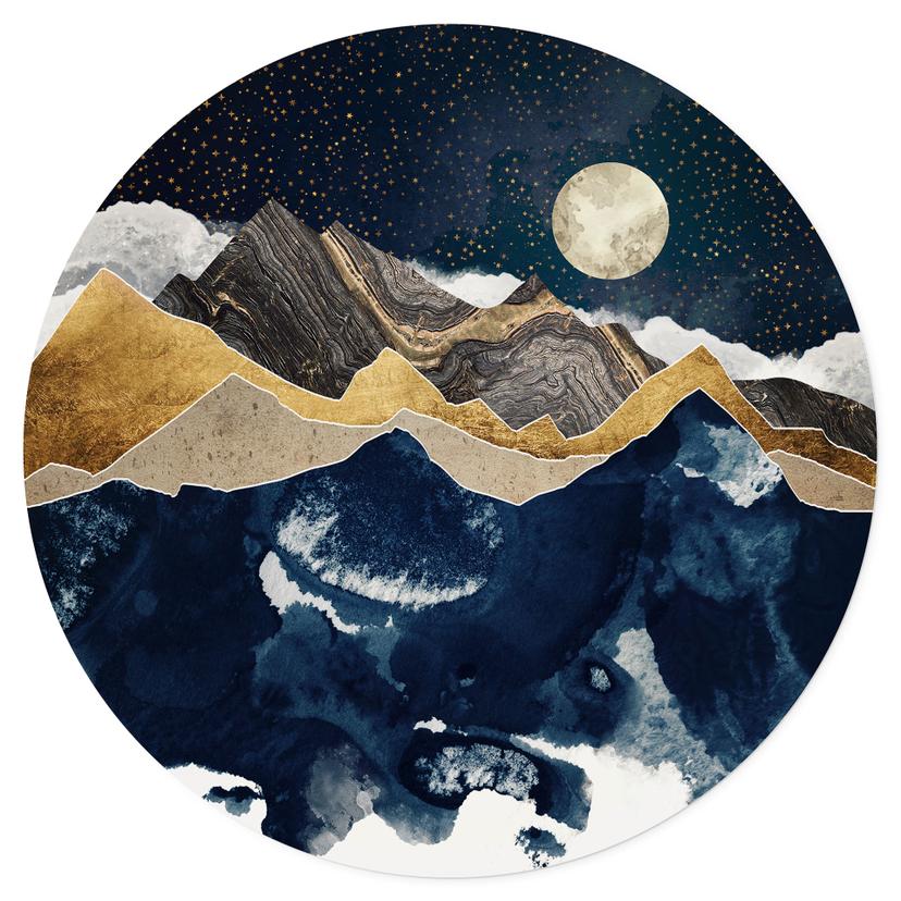 Vinilo decorativo cielo estrellado en invierno - SpaceFrog Designs - Redondo