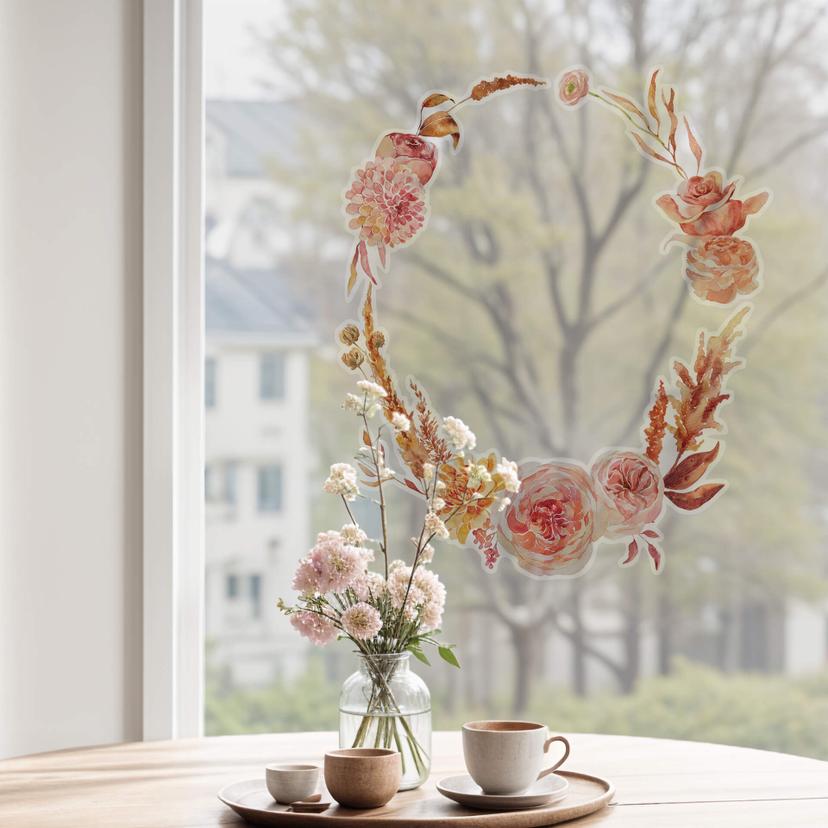 Cuadro de ventana flor de ensueño en tonos pastel