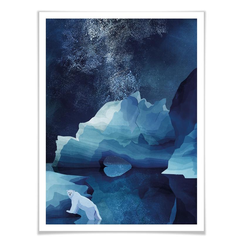 Poster Goed Blauw - L’ours polaire
