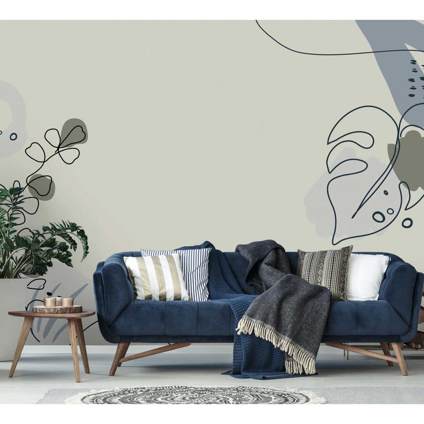 Livingwalls Fotomurale ARTist - Drawn Leaves