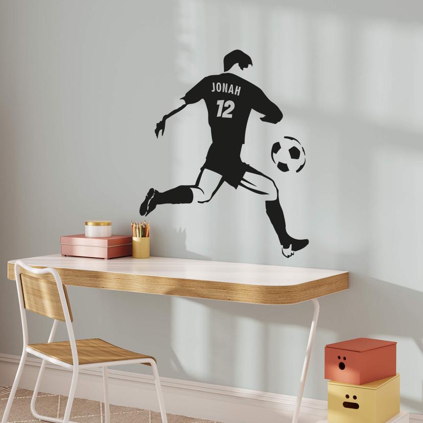 Sticker mural - Prénom joueur de football