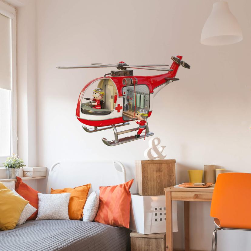 Wallsticker - Michel Agullo - Redningshelikopter