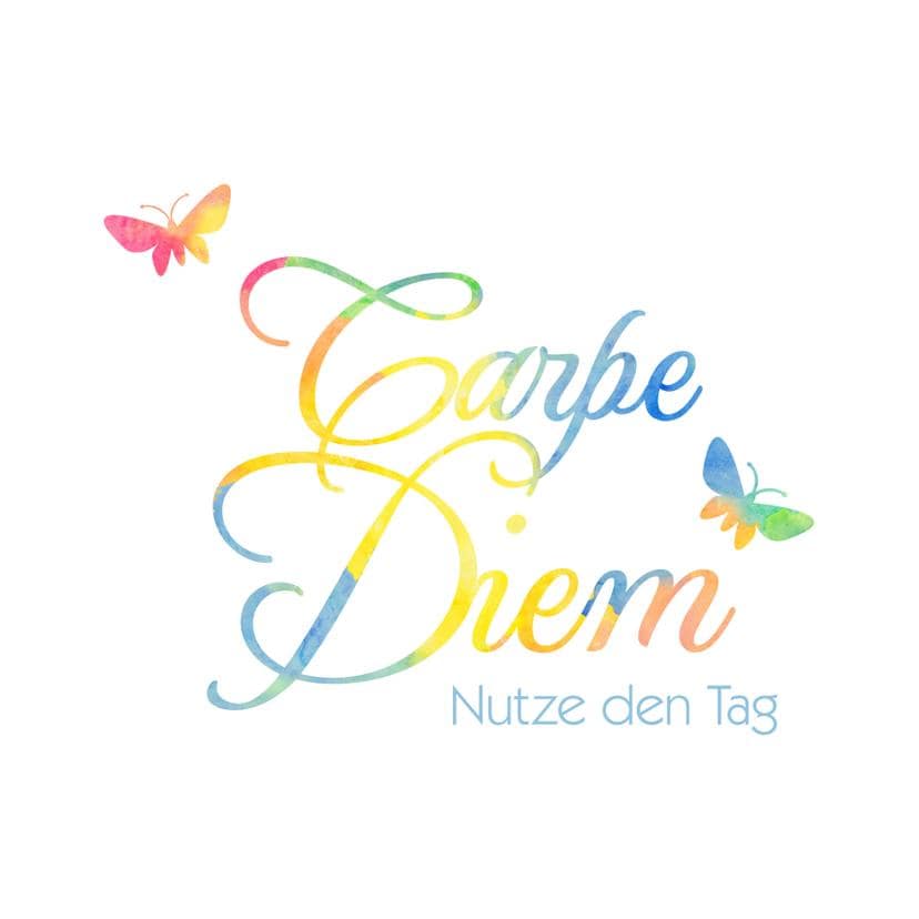 Adesivo murale - acquarello "carpe diem"