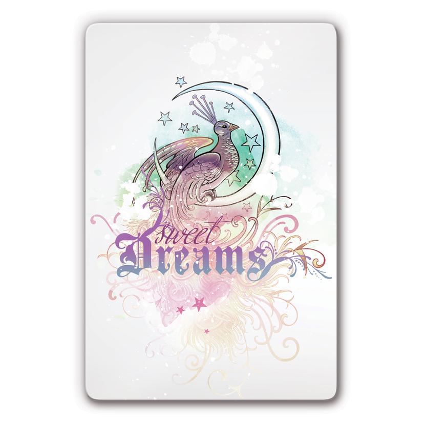 Tableau en verre - LA Ink - Paon et Sweet Dreams