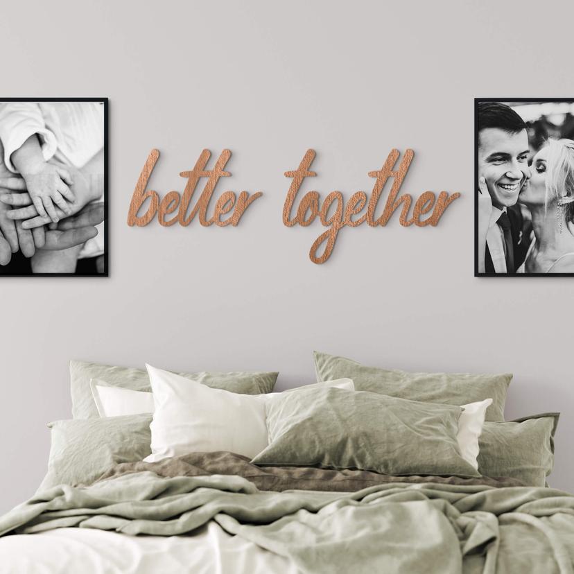Træ vægdekoration mahogni finer Better Together