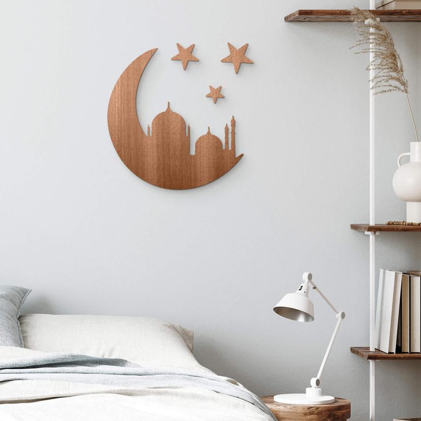 Décoration en bois placage acajou -Ramadam - Nuit arabe