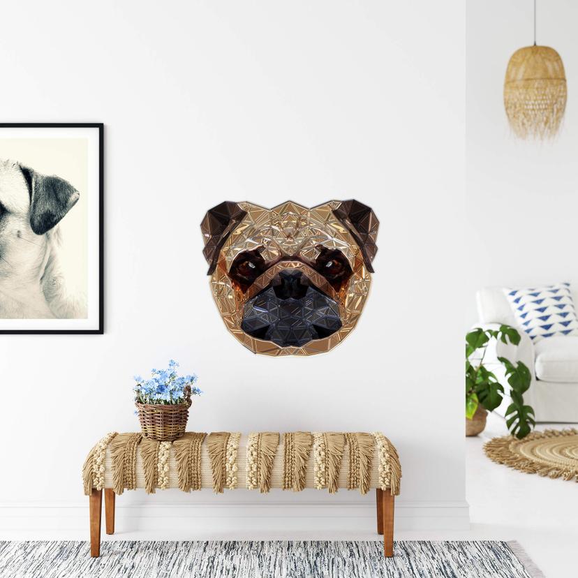 Muursticker Metallic Mops