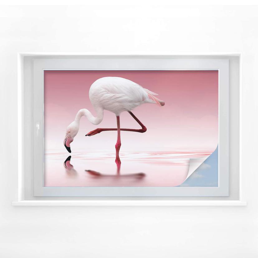 Raamfolie Reindl – Pink Flamingo