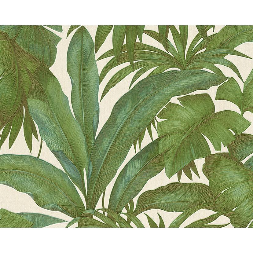 Versace Home Carta da Parati Beige, verde, metalizzato