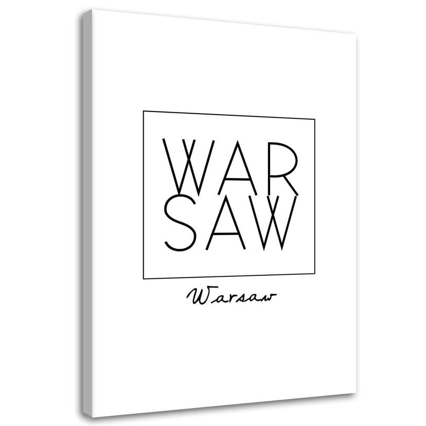 Canvasbillede, Grav med inskription Warszawa